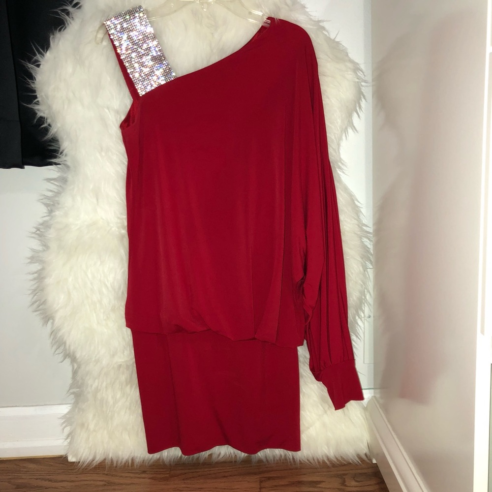 Red Rhinestone Dress